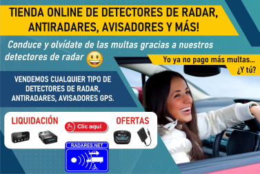 banner Tienda online detectores de radar, avisadores, antiradares